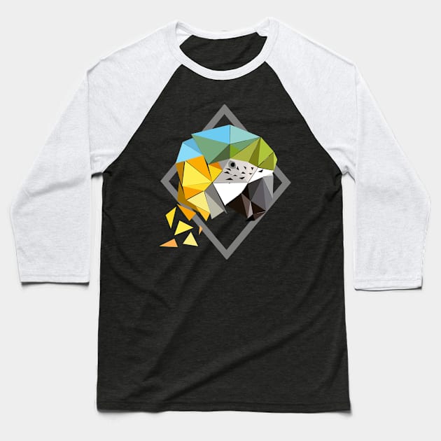 Polygon Macaw Baseball T-Shirt by deadlydelicatedesigns
